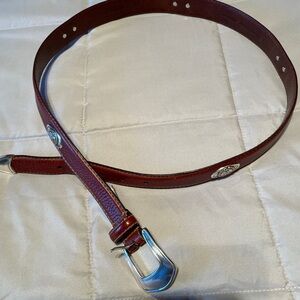 Fossil Dark Brown Golf Emblem Leather Belt